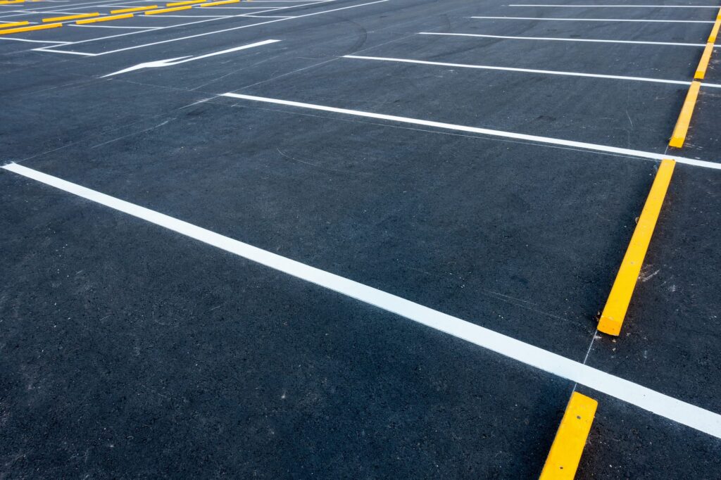 Parking lot striping job in Atlanta